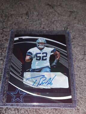 Tyler Booker Dallas Cowboys Autographed Rookie Card - Blue/White